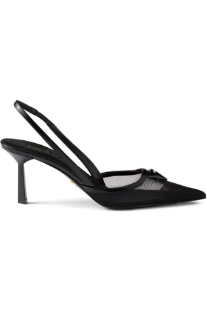 Prada Zapatos con tacón de 75 mm y tira trasera