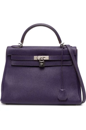 Hermès Bolso Kelly 32 Retourne Iris PHW