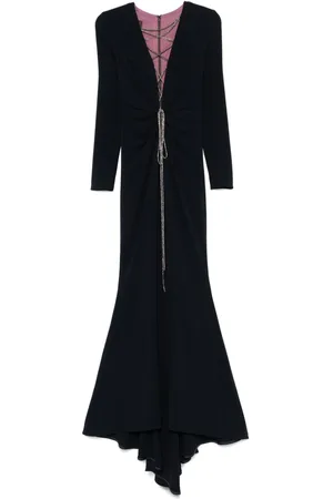 TALBOT RUNHOF Vestido de fiesta con cuello en V