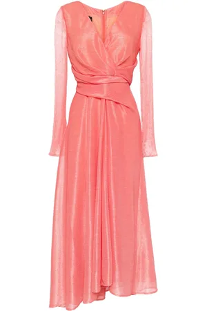 TALBOT RUNHOF Vestido midi con diseño cruzado