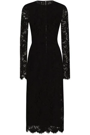 Dolce & Gabbana Vestido midi con encaje floral