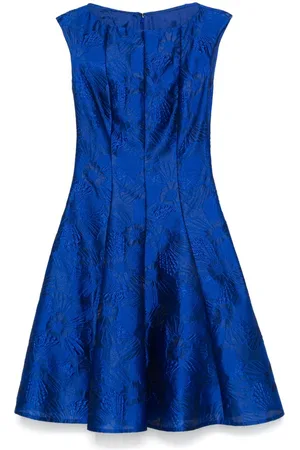 TALBOT RUNHOF Vestido corto con motivo floral en jacquard
