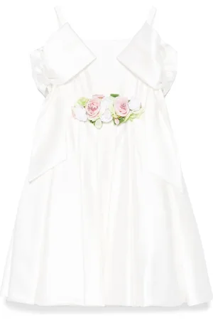 COLORICHIARI Vestido con apliques florales