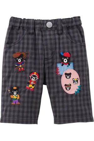 Miki House Pantalones con detalle de parche