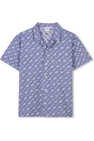HUGO BOSS Camisa con monograma en jacquard