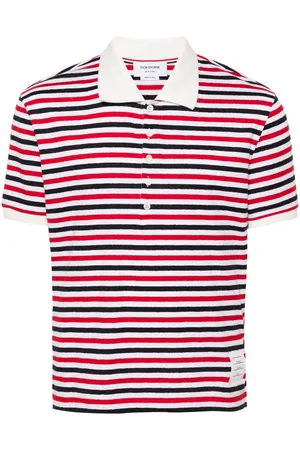 Thom Browne Polo con rayas RWB