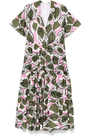 TALBOT RUNHOF Vestido midi con estampado floral
