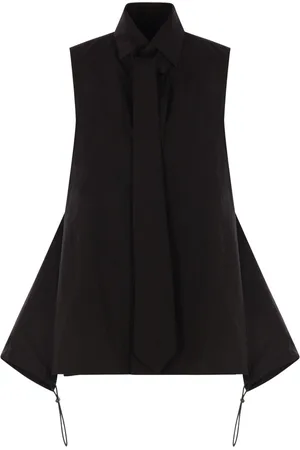 YOHJI YAMAMOTO Camisa sin mangas con detalle de lazo