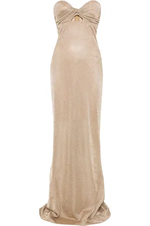 GIUSEPPE DI MORABITO Vestido largo con hilos metalizados