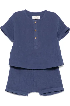 TEDDY & MINOU Conjunto de pantalones cortos y camiseta texturizada