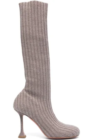 Amina Muaddi Botas Veneda con tacón de 95 mm