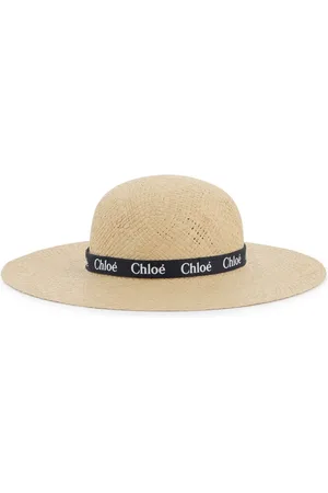 Chloé Sombrero de verano con logo estampado
