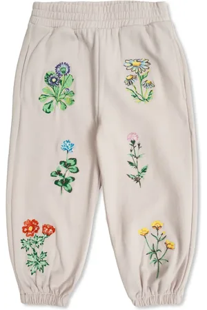 Stella McCartney Pantalones con bordado floral