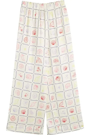 Chinti & Parker Pantalones palazzo con estampado La Mer