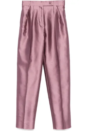 Max Mara Pantalones de vestir con efecto metalizado