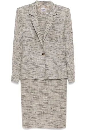 Céline Vestido sin mangas tipo chaqueta de traje 1990-2000