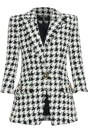 Balmain Blazer con motivo pied de poule