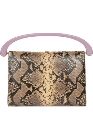 DRIES VAN NOTEN Bolso shopper grande con estampado de piel de serpiente