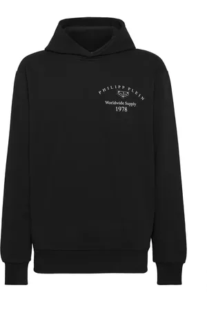 Philipp Plein Sudadera con capucha y placa del logo