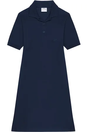 Courrèges Vestido midi con cuello de polo