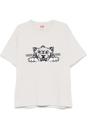 Kenzo Camiseta con bordado Happy Tiger