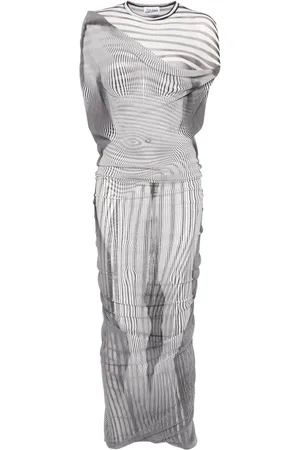 Jean Paul Gaultier Vestido largo a rayas