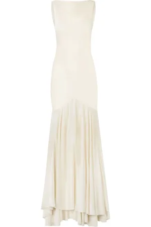 Nina Ricci Vestido largo con acabado satinado