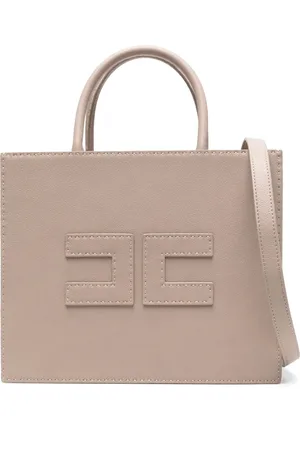 Elisabetta Franchi Bolso shopper mediano con costuras en contraste