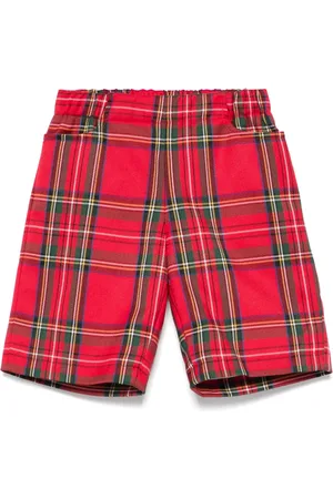 LA STUPENDERIA Pantalones cortos a cuadros tartán