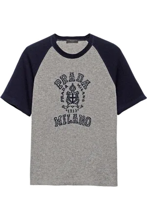 Prada Camiseta con logo de intarsia