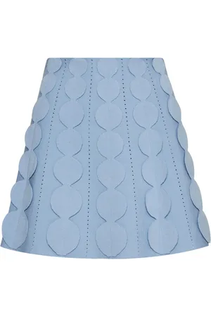 Oscar de la Renta Falda Geometric Circle de punto