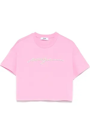 Msgm Camiseta con aplique del logo