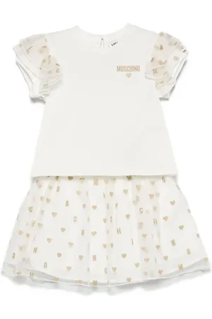 Moschino Set de falda con corazones en jacquard