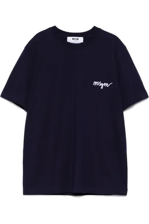 Msgm Camiseta con logo bordado