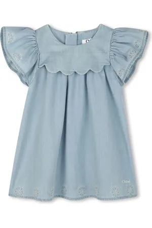 Chloé Vestido vaquero de manga corta