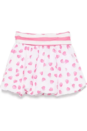 MONNALISA Falda balloon con corazón estampado