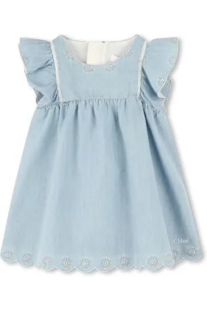 Chloé Set de vestido y gorro vaqueros