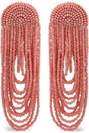 Oscar de la Renta Pendientes Beaded Curtain