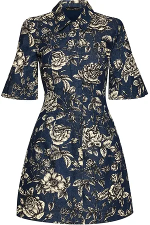 Oscar de la Renta Vestido corto vaquero