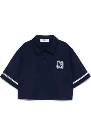 Msgm Camiseta con logo bordado