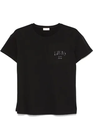 Liu Jo Camiseta con logo de strass
