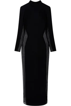 Stella McCartney Vestido largo con paneles traslúcidos
