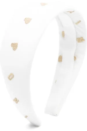 Moschino Diadema con corazones en jacquard