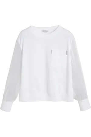 Brunello Cucinelli Top con detalle Monili