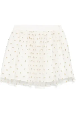 Moschino Falda con corazones en jacquard