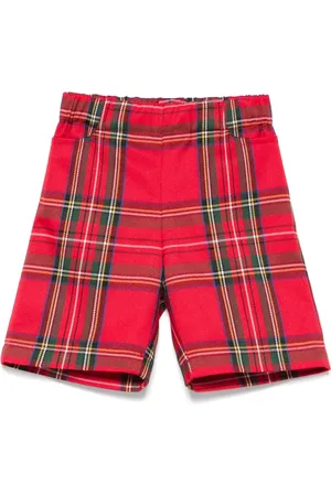LA STUPENDERIA Pantalones cortos a cuadros tartán