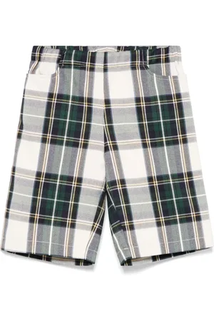 LA STUPENDERIA Pantalones cortos a cuadros tartán