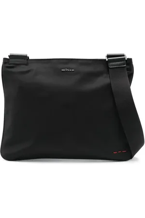 Kiton Bolso messenger con letras del logo