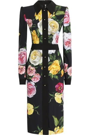 Dolce & Gabbana Vestido camisero con estampado floral