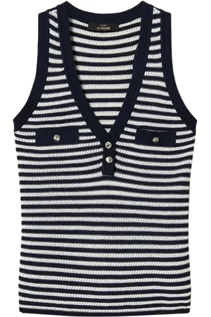 Twin-Set Top de punto con rayas de lurex